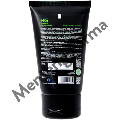 HG For Men Facial Wash Acne Care & Oil Control 100 ML - Sabun Cuci Muka Khusus Kulit Berjerawat - Menteng Farma