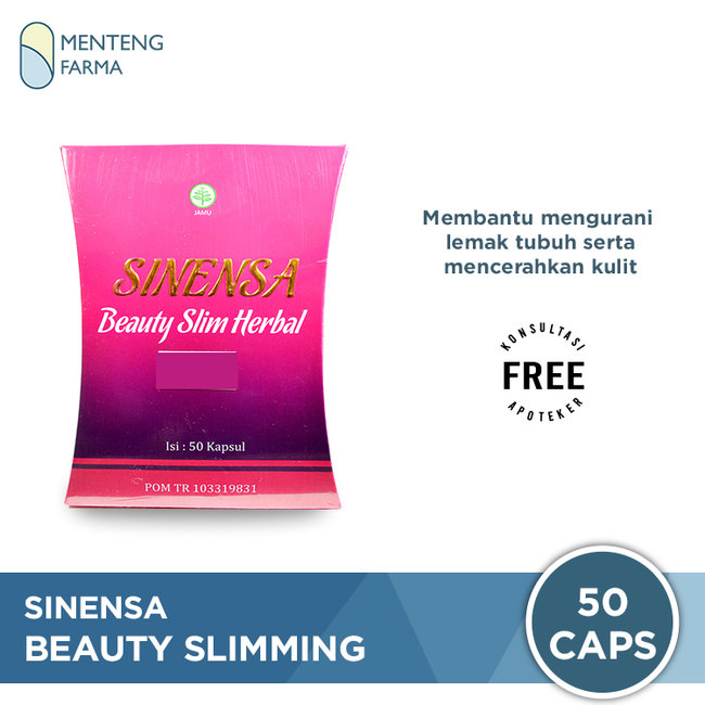 Sinensa Beauty Slim Herbal Isi 50 kapsul - Obat Pelangsing Herbal - Menteng Farma