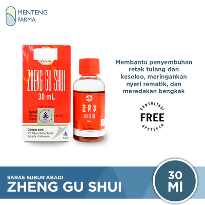 Zheng Gu Shui 30ml - Obat Gosok Keseleo dan Patah Tulang - Menteng Farma