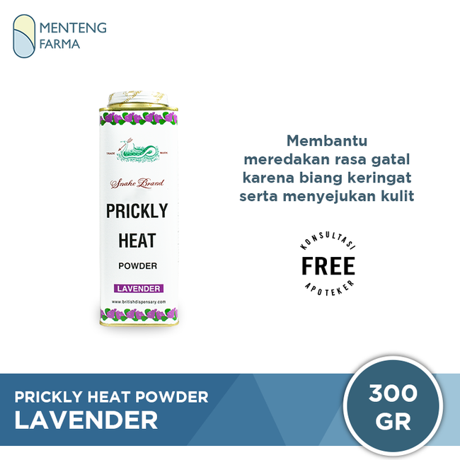 Prickly Heat Powder Lavender 300 Gram - Menteng Farma