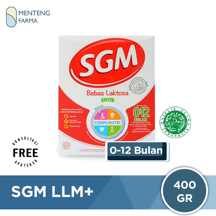 SGM LLM+ Susu Formula Bayi Bebas Laktosa 400 Gr - Menteng Farma