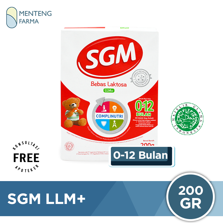 SGM LLM+ Susu Formula Bayi Bebas Laktosa 200 Gr - Menteng Farma