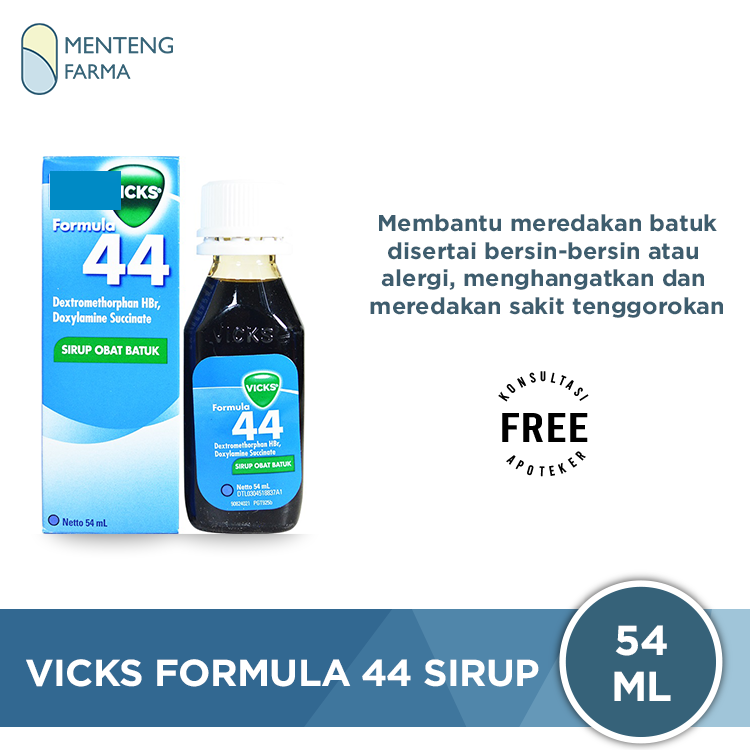 Vicks Formula 44 Sirup Obat Batuk 54 mL - Menteng Farma