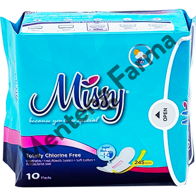 Pembalut Missy Day Super Thin 245 mm 10 Pads - Pembalut Wanita Daily Pagi dan Siang Hari - Menteng Farma