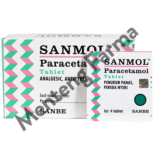 Sanmol Paracetamol Tablets - Obat Penurun Panas / Demam, Pereda Nyeri - Menteng Farma