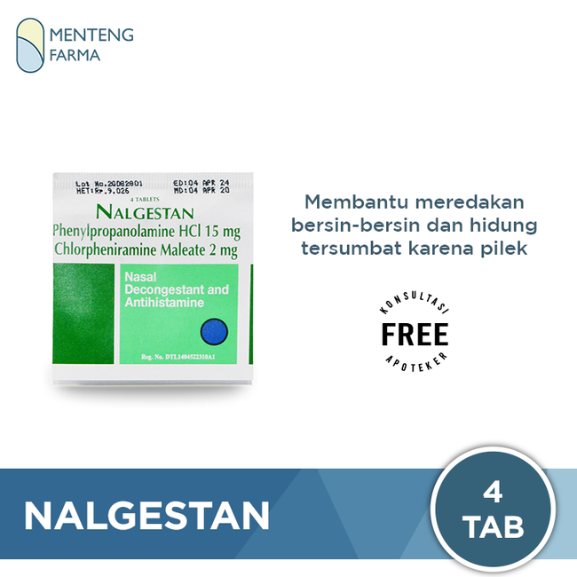 Nalgestan Strip 4 Tablet - Obat Flu dan Pilek - Menteng Farma