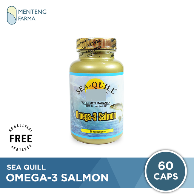 Sea Quill Omega-3 Salmon (Isi 60 softgels) - Menteng Farma