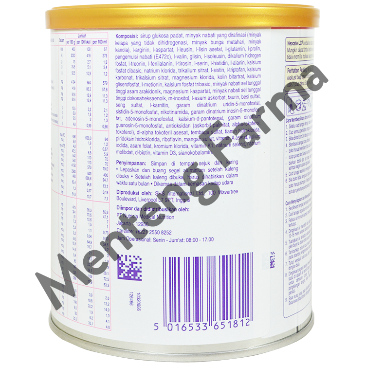 Nutricia Neocate LCP 400 gram - Susu Formula Khusus Bayi Alergi Susu Sapi (0 - 12 Bln) - Menteng Farma