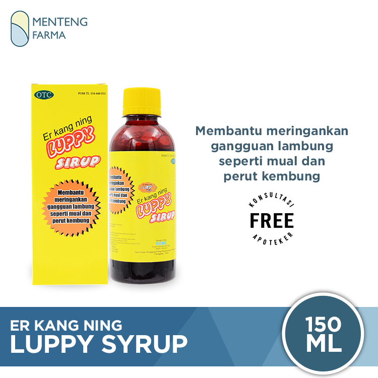 Er Kang Ning Luppy Sirup - Penambah Nafsu Makan dan Pertumbuhan Anak - Menteng Farma