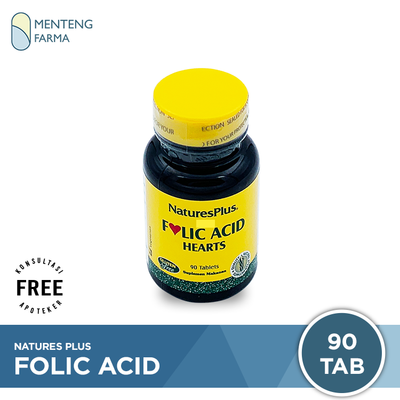Natures Plus Folic Acid 90 Tablet - Asupan Asam Folat untuk Kehamilan - Menteng Farma