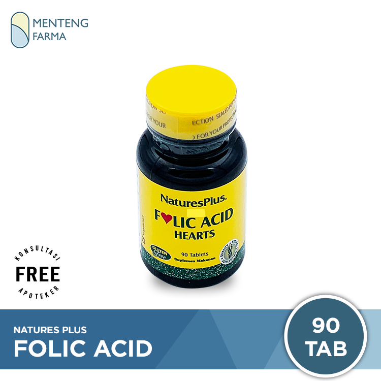 Natures Plus Folic Acid 90 Tablet - Asupan Asam Folat untuk Kehamilan - Menteng Farma
