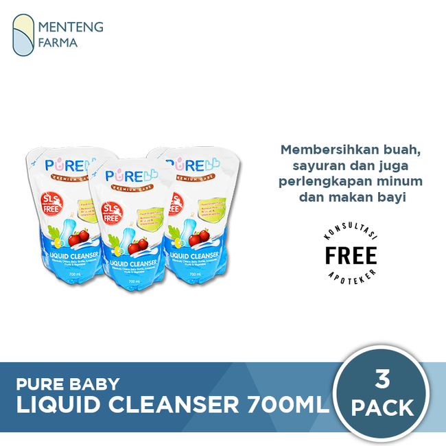 Pure Baby Combo Liquid Cleanser 700 mL - Pembersih Perlengkapan Bayi - Menteng Farma