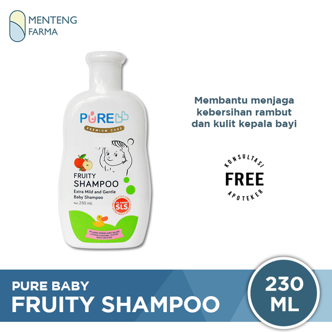 Pure Baby Shampoo Fruity 230 mL - Shampoo Bayi Non SLS - Menteng Farma