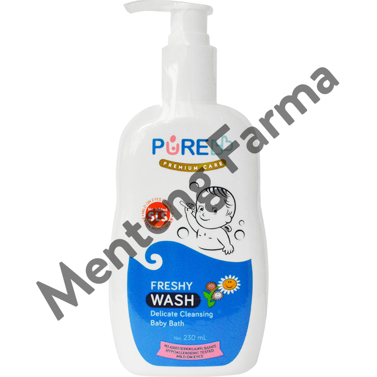 Pure Baby Wash Freshy 230 mL - Sabun Mandi Bayi Non SLS - Menteng Farma