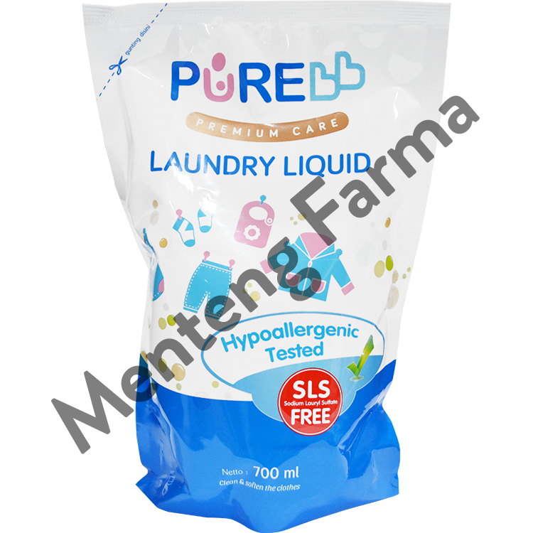 Pure Baby Combo Laundry Liquid 700 ML - Cairan Pembersih Pakaian Bayi - Menteng Farma