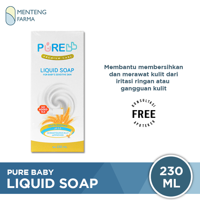Pure Baby Liquid Soap 230 mL - Sabun Mandi Cair Bayi Kulit Sensitif - Menteng Farma