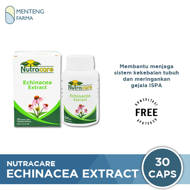 Nutracare Echinacea Extract - Bantu Jaga Daya Tahan Tubuh dari ISPA - Menteng Farma