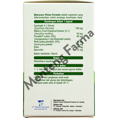 Nutracare Vision Formula - Suplemen Kesehatan Mata - Menteng Farma