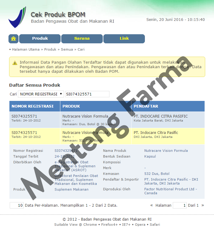 Nutracare Vision Formula - Suplemen Kesehatan Mata - Menteng Farma