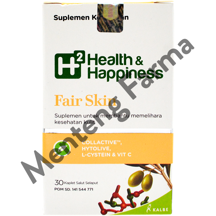 H2 Fair Skin 30 Kaplet - Suplemen Kesehatan Kulit Flek atau Noda Hitam - Menteng Farma