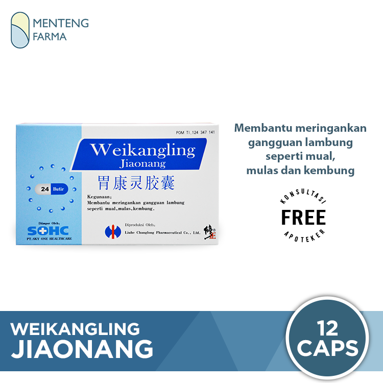 Weikangling Jiaonang - Obat Sakit Maag, Radang Lambung, Tukak Lambung - Menteng Farma