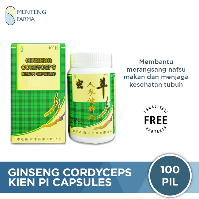 Ginseng Cordyceps Kien Pi Capsules - Menteng Farma
