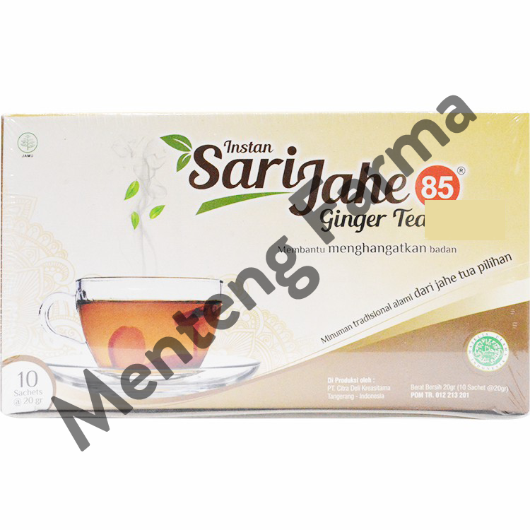 Sari Jahe 85 (Ginger Tea) - Teh Penghilang Masuk Angin, Hangat & Segar - Menteng Farma