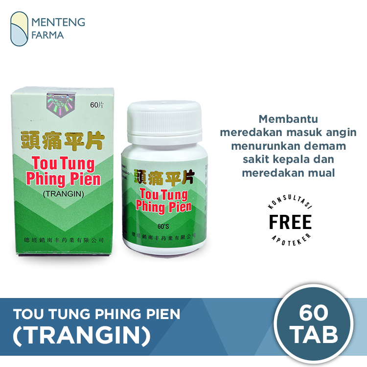 Tou Tung Phing Pien (Trangin) - Obat Masuk Angin, Demam, dan Pusing - Menteng Farma