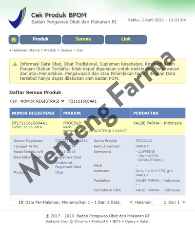 Procold - Meredakan Flu, Hidung Tersumbat, Sakit Kepala, Demam - Menteng Farma