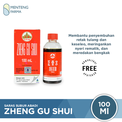 Zheng Gu Shui 100ml - Obat Gosok Keseleo dan Patah Tulang - Menteng Farma