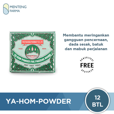 Ya-Hom Powder - Dus Isi 12 Tabung - Menteng Farma