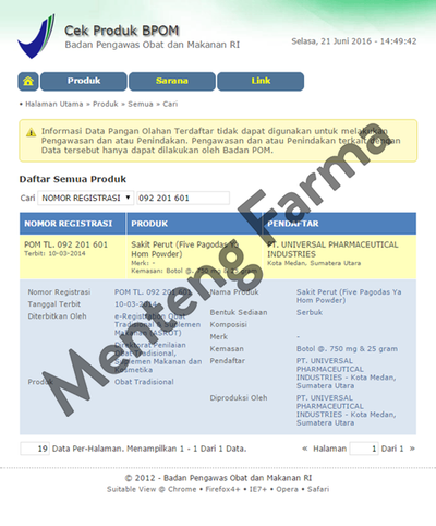 Ya-Hom Powder - Dus Isi 12 Tabung - Menteng Farma