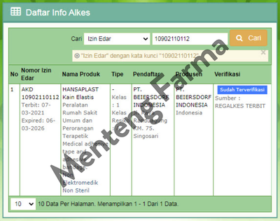 Hansaplast - Dus isi 100 lembar - Menteng Farma