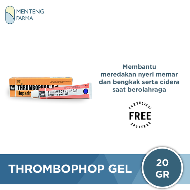 Thrombophop Gel - Salep Untuk Memar, Bengkak, Cidera, Terkilir - Menteng Farma