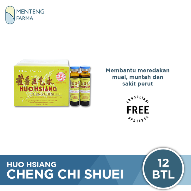 Huo Hsiang Cheng Chi Shuei - Dus Besar Isi 12 Botol - Menteng Farma
