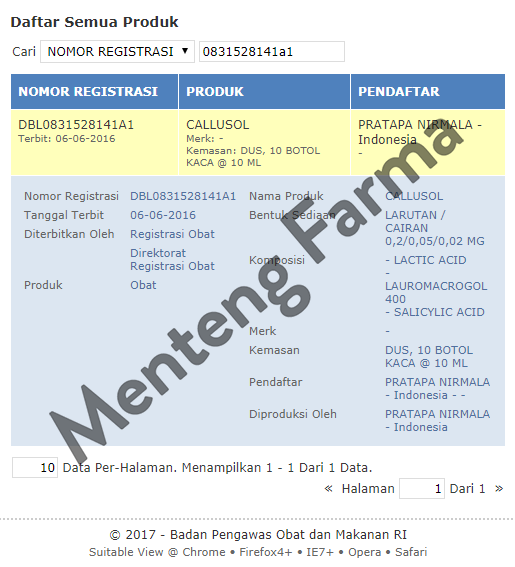 Callusol - Obat Tetes Untuk Atasi Mata Ikan, Kutil, dan Kapalan - Menteng Farma