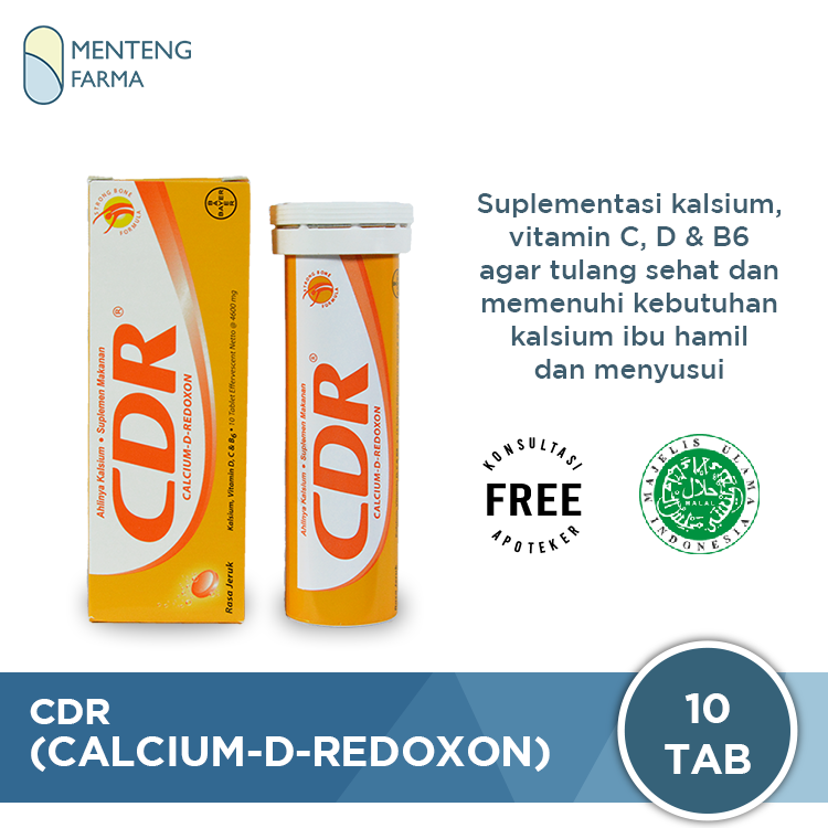 CDR (Calcium-D-Redoxon) - Asupan Nutrisi Kalsium Untuk Tulang - Menteng Farma