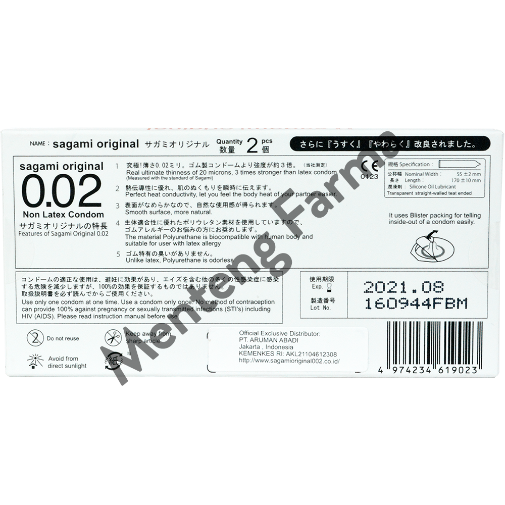Kondom Sagami Original - Isi 2 - Menteng Farma