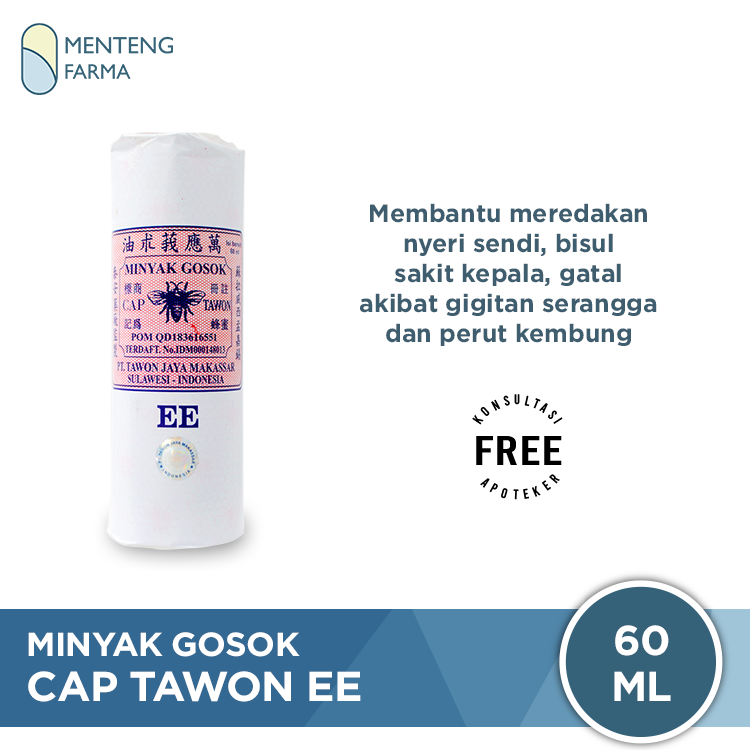 Minyak Gosok Cap Tawon EE - 60 mL - Menteng Farma