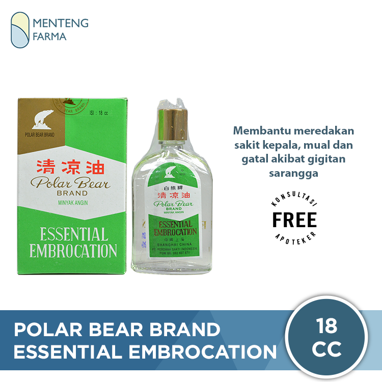 Polar Bear Brand Essential Embrocation (Minyak Angin) 18cc - Menteng Farma