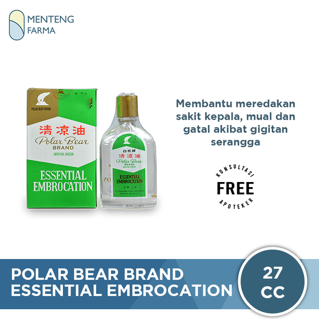 Polar Bear Brand Essential Embrocation (Minyak Angin) 27cc - Menteng Farma