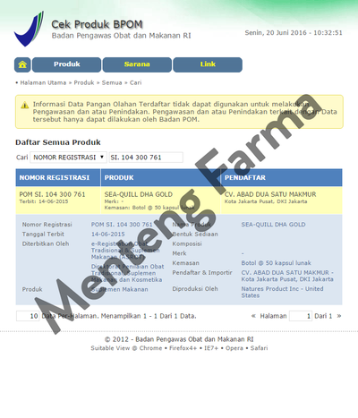 Sea Quill DHA Gold - Suplemen Kesehatan Otak, Daya Ingat, Kecerdasan - Menteng Farma