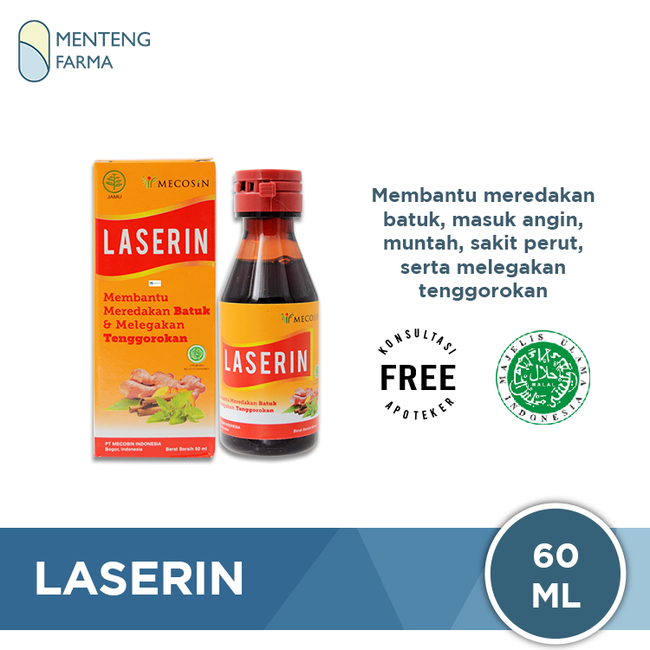 Laserin 60 mL - Sirup Pereda Batuk - Menteng Farma