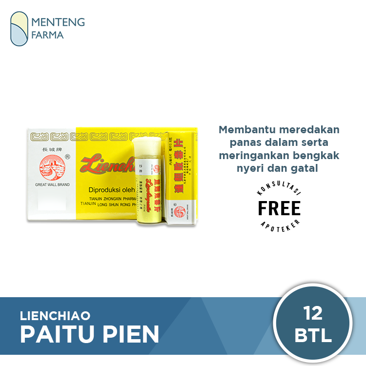 Lienchiaopaitu Pien - Dus Isi 12 Botol Kecil - Menteng Farma