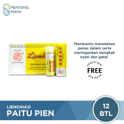 Lienchiaopaitu Pien - Dus Isi 12 Botol Kecil - Menteng Farma