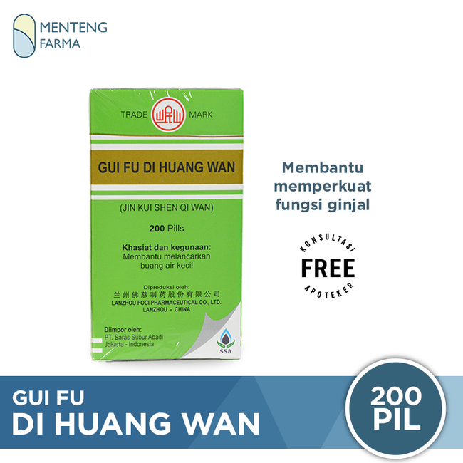 Gui Fu Di Huang Wan - Obat Herbal Ginjal & Melancarkan Buang Air Kecil - Menteng Farma