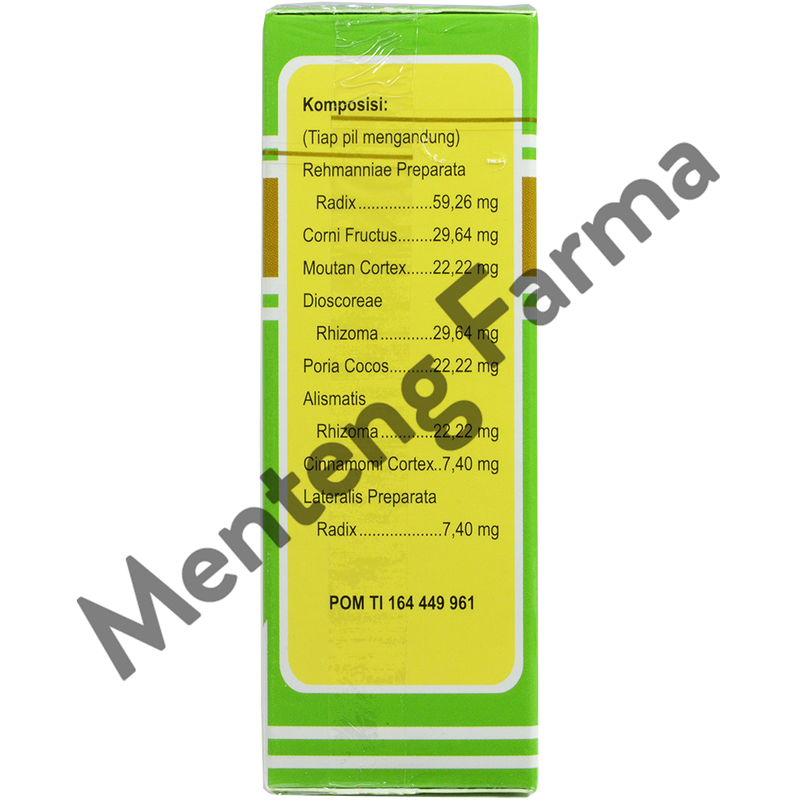 Gui Fu Di Huang Wan - Obat Herbal Ginjal & Melancarkan Buang Air Kecil - Menteng Farma