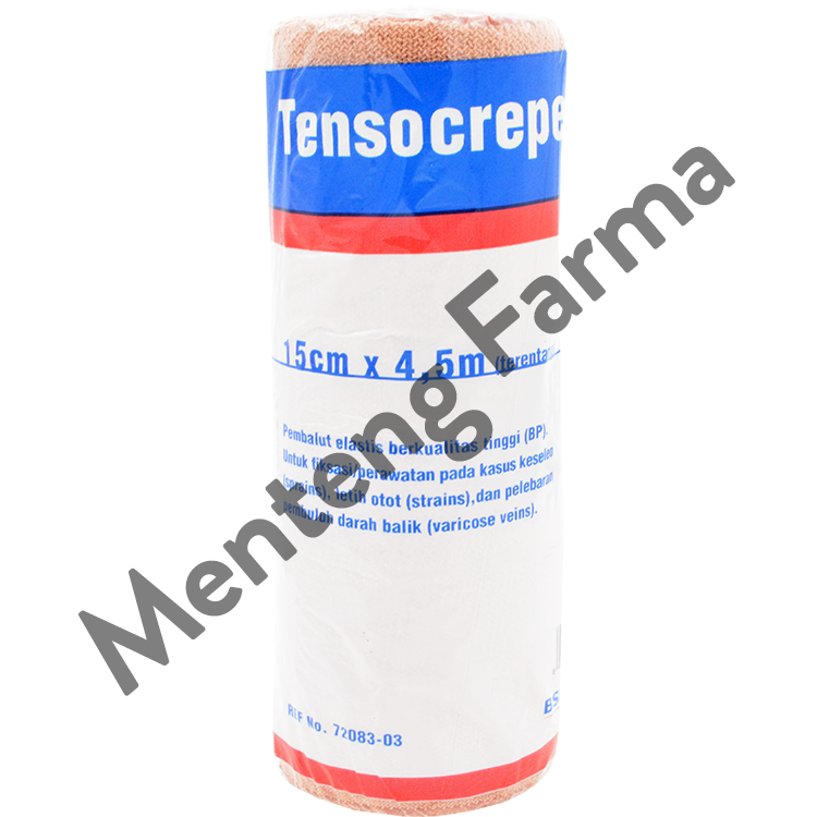 Tensocrepe Perban Elastis 15 CM x 4.5 M - Elastic Bandage Perban Kain Cedera Keseleo - Menteng Farma
