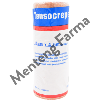 Tensocrepe Perban Elastis 15 CM x 4.5 M - Elastic Bandage Perban Kain Cedera Keseleo - Menteng Farma