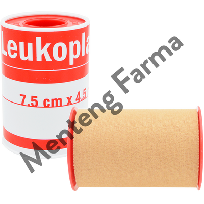 Leukoplast Plaster Roll 7.5 CM x 4.5 M - Plaster Kain Penutup Luka Infusan Kateter - Menteng Farma